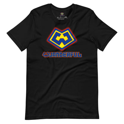 Wuanderful Locos cartoon logo on a black limited edition t-shirt