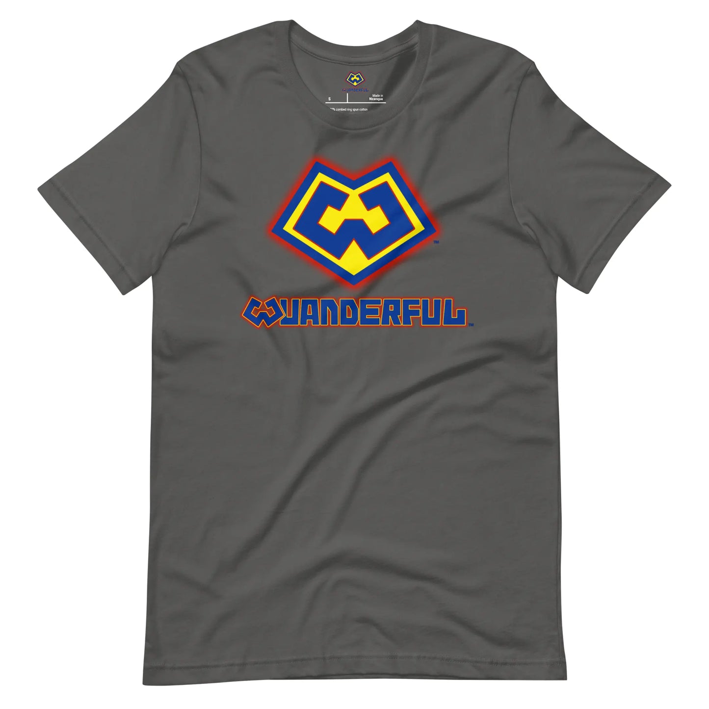 Wuanderful Locos cartoon logo on a gray limited edition t-shirt